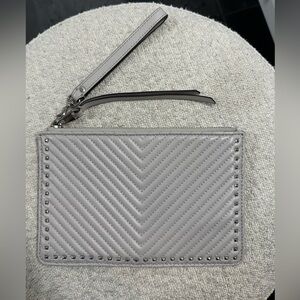 Rebecca Minkoff Gray Quilted Wristlet